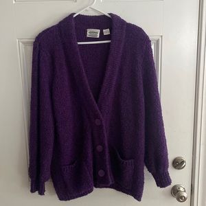 Oversized purple cardigan